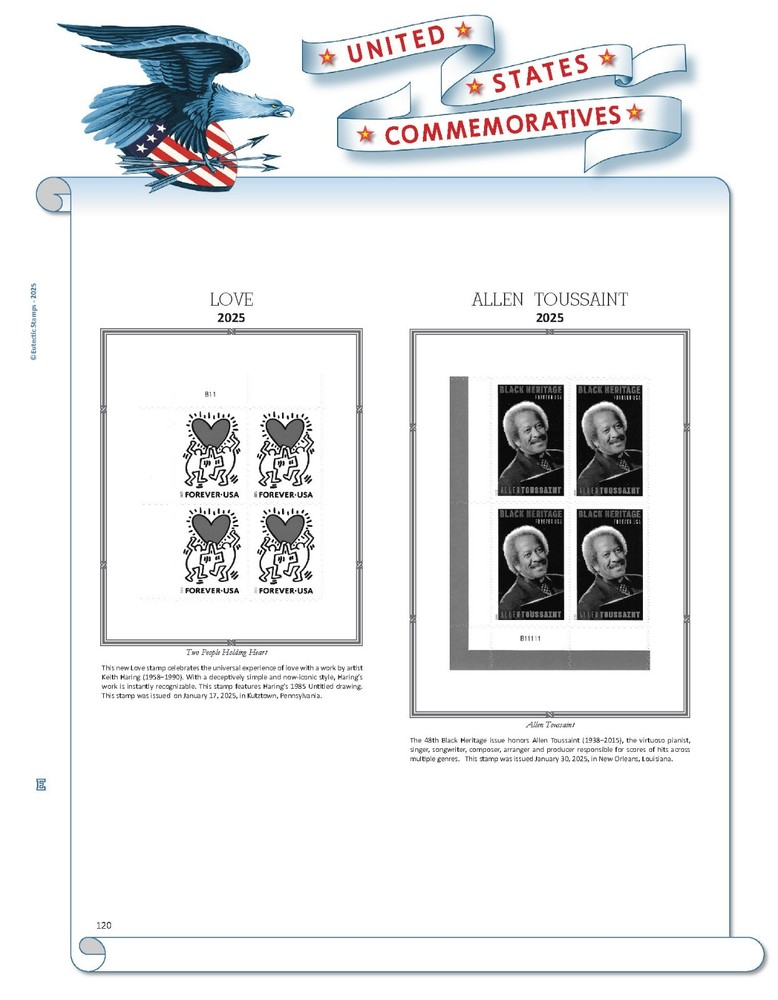 2025 U.S. Commemorative Plate Block Supplement (White Ace Alternative)