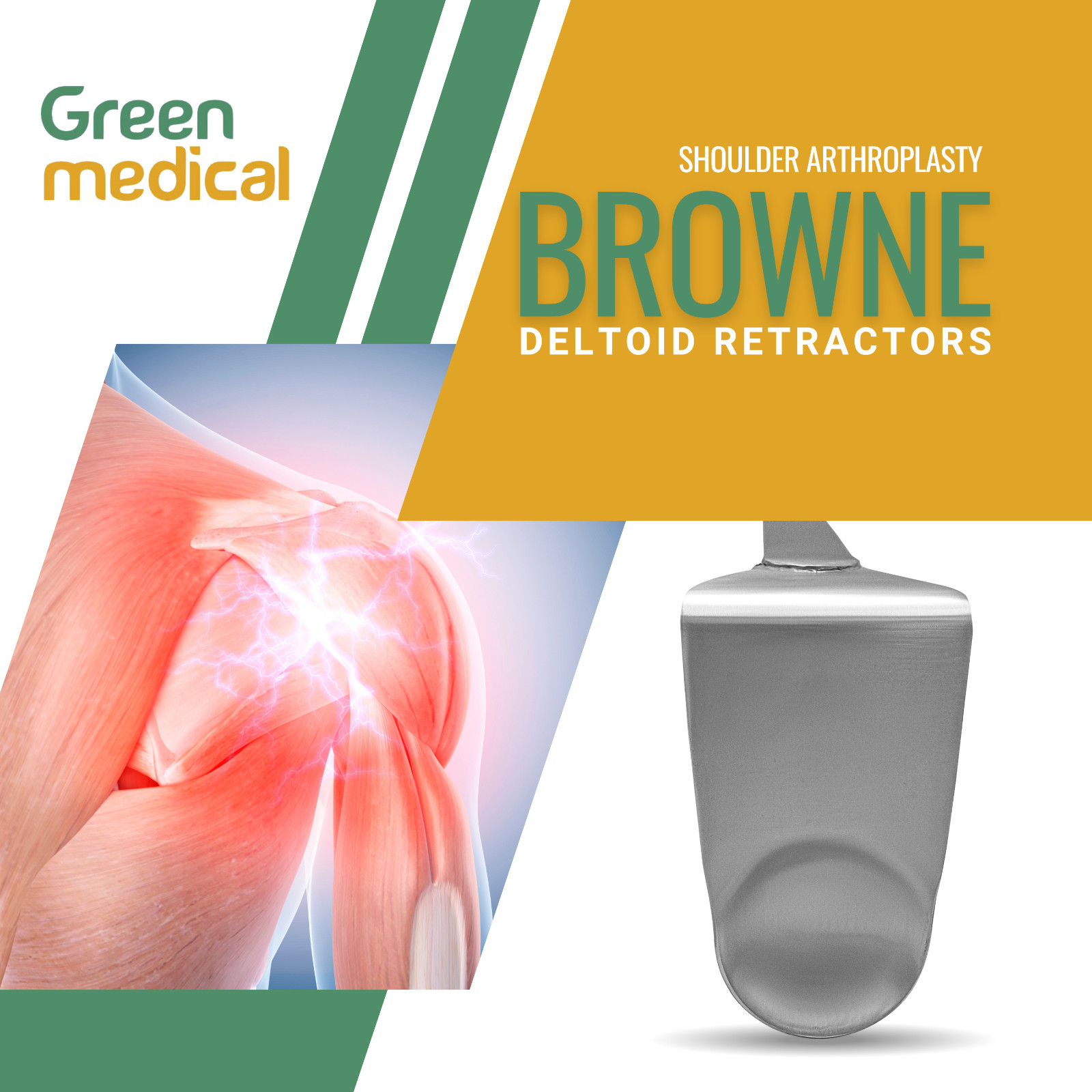 Browne Deltoid Retractor Deep Small – Orthopedic Surgical Shoulder Instrument