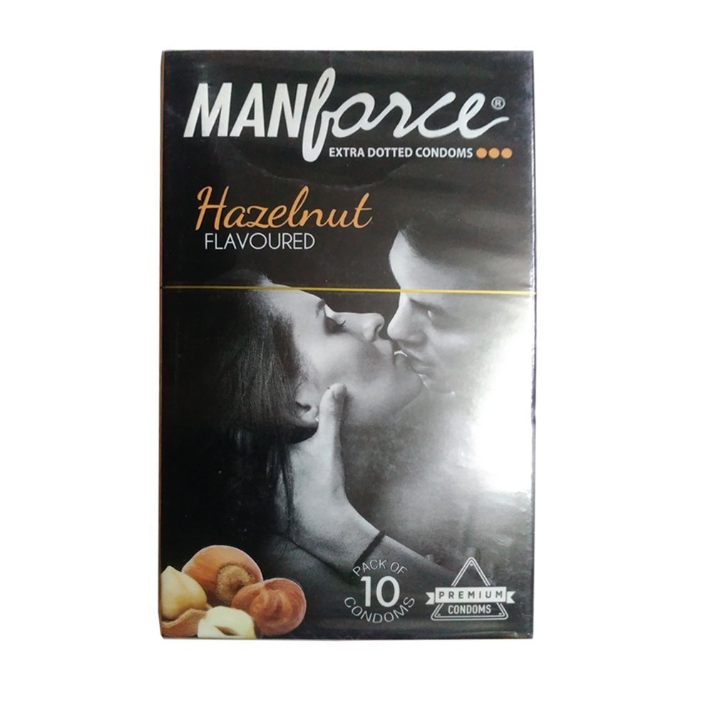 Manforce Hazelnut Condoms - Extra Dotted  20 condoms Original