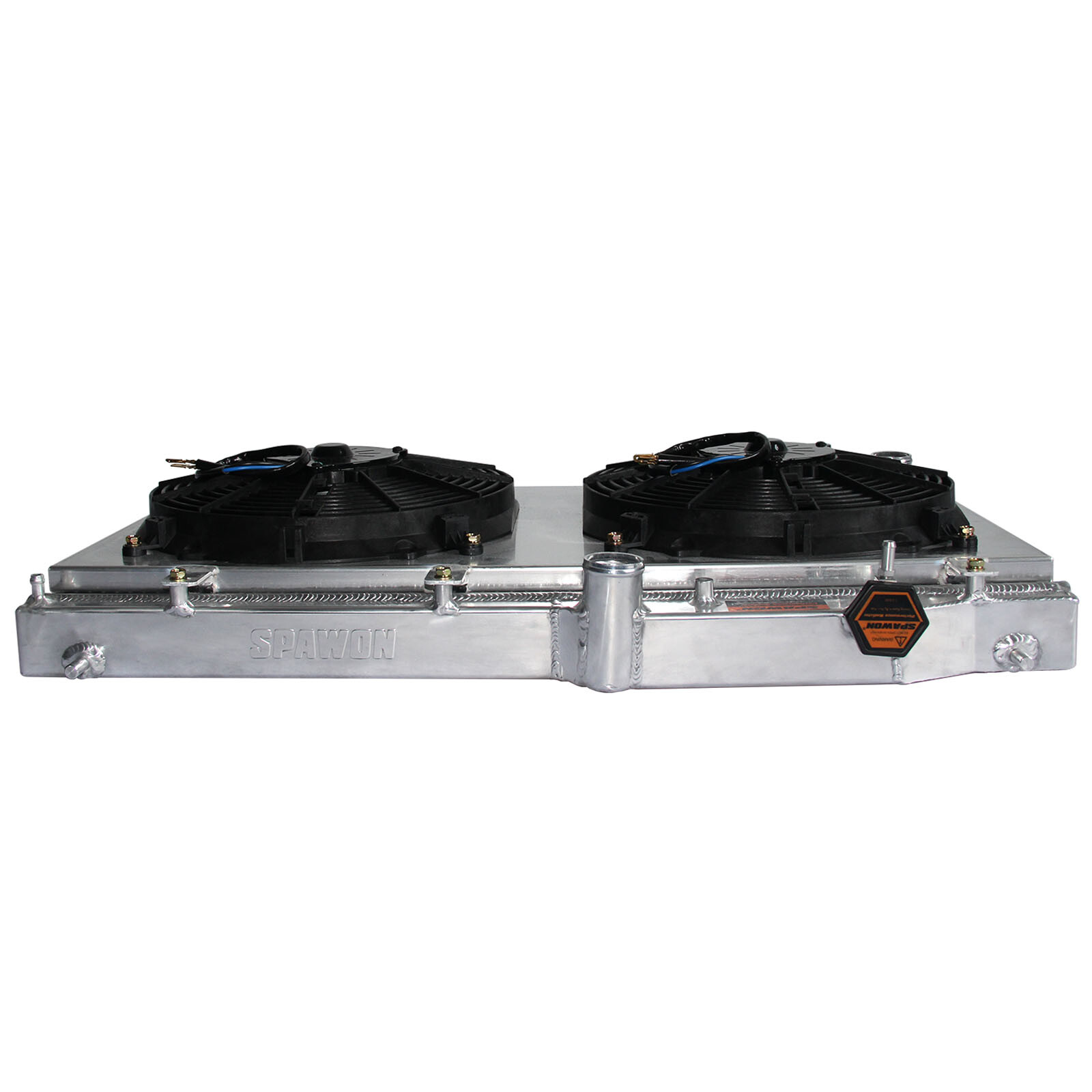 SPAWON Radiator + Fan Shroud For Subaru Impreza WRX 2008-2014 2.0L 2.5L H4 MT