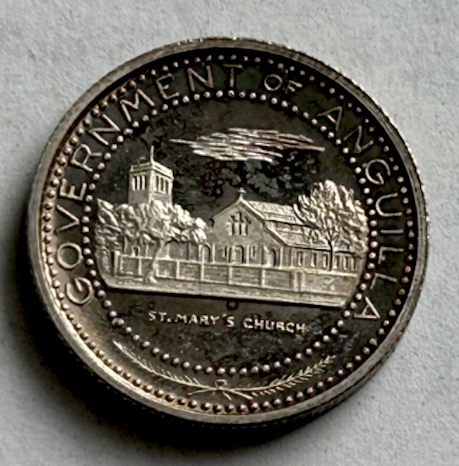 ANGUILLA SILVER PROOF HALF DOLLAR 1967