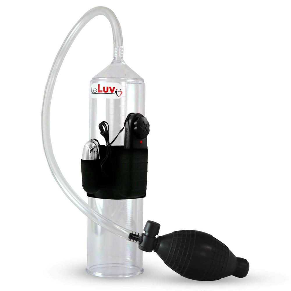 LeLuv Vibrating Penis Pump EasyOp Bgrip Ball Handle BASIC 2.25 Inch Kit