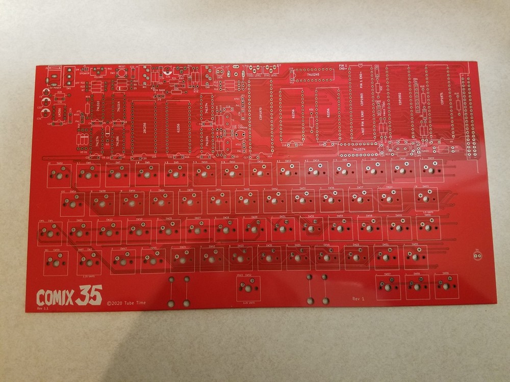 COMIX-35, COMX-35 Home Computer Clone, Cosmetic Damage, Read Desc., PCB ONLY