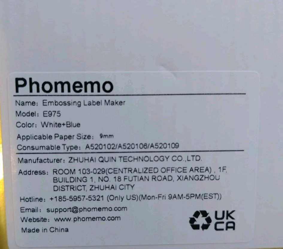 Phomemo E975 Embossing Label Maker Machine with 3 Tapes