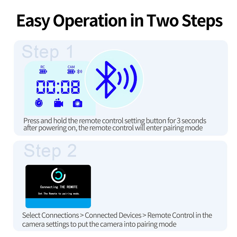 Wireless Smart Remote Control for GoPro 12/11/10/9/8/MAX WiFi Camera Controller