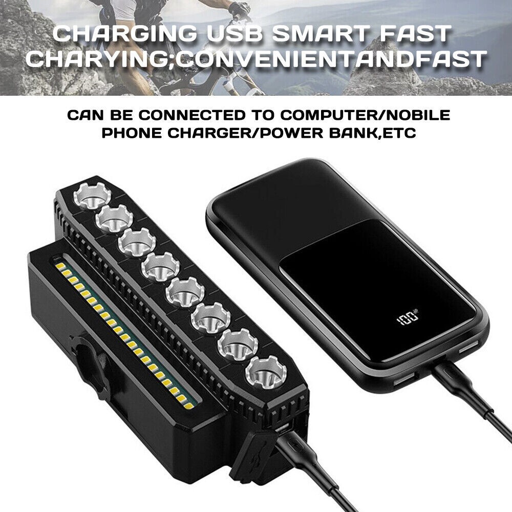 Powerful USB Rechargeable LED Bike Light MTB Waterproof Cycle Front Headlight