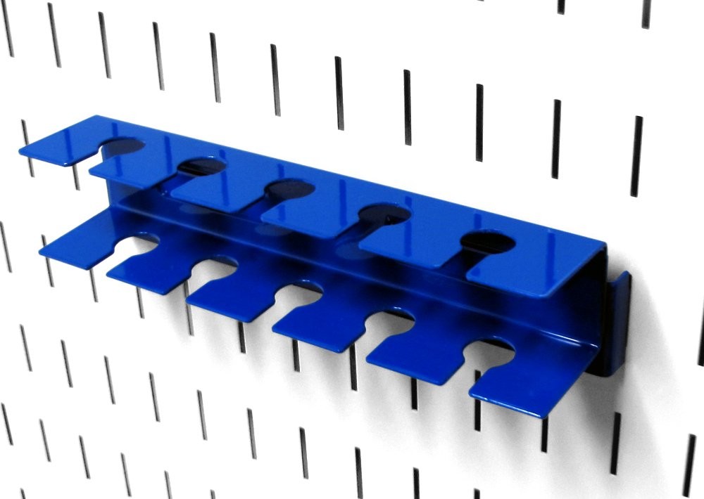 Tool Holder Bracket Slotted Metal Pegboard Accessory Tool Board Blue Hook