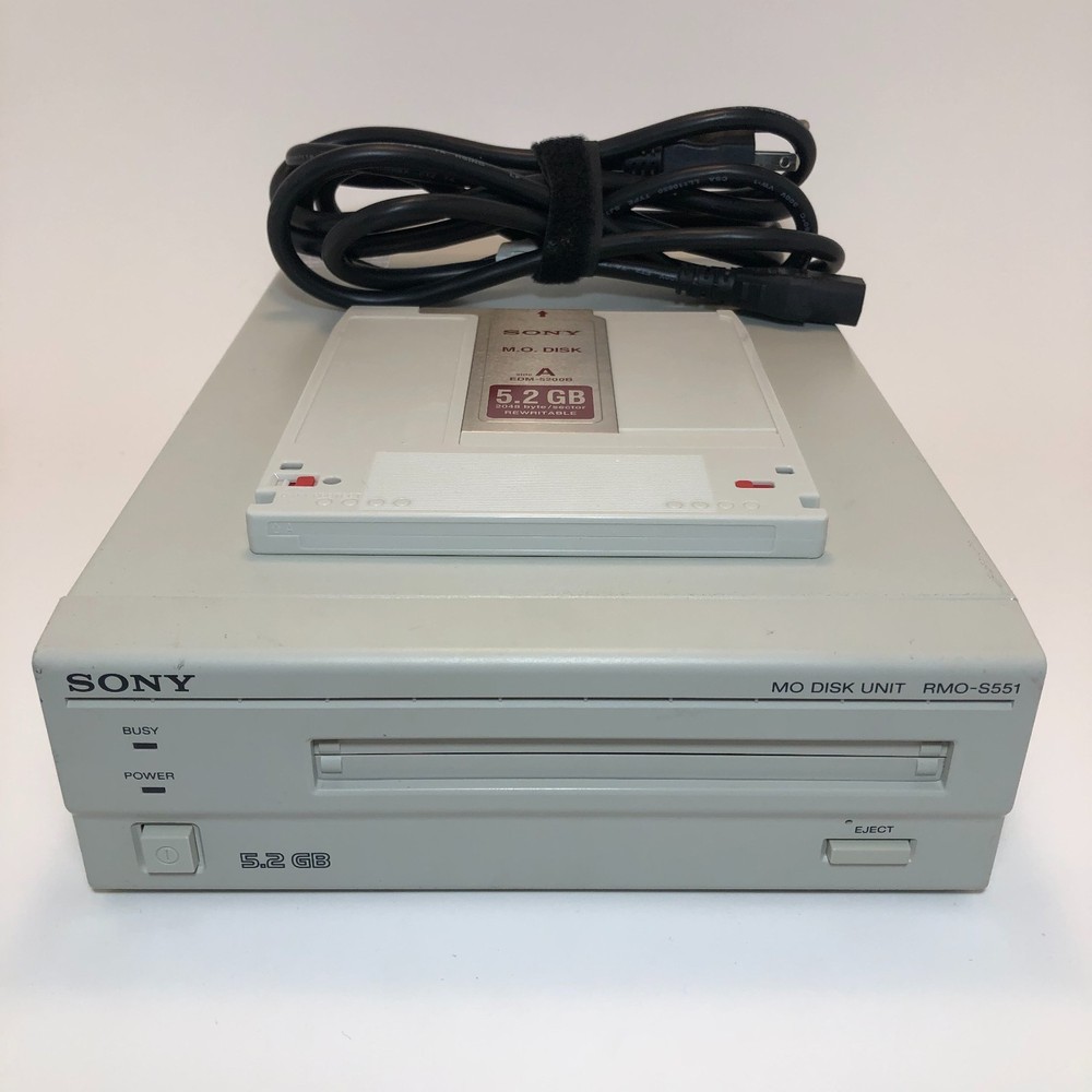Sony RMO-S551 External MO Disk Drive Unit SCSI Untested (For Parts)