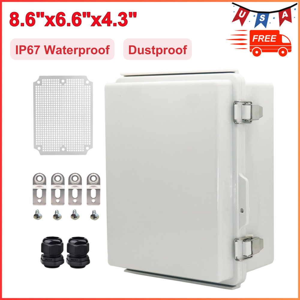 Outdoor Waterproof Electrical Box Junction Box, ABS Plastic, Weatherproof IP67