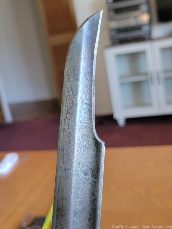Modified Eagle Head Bowie Knife with Scabbard and Frog Used
