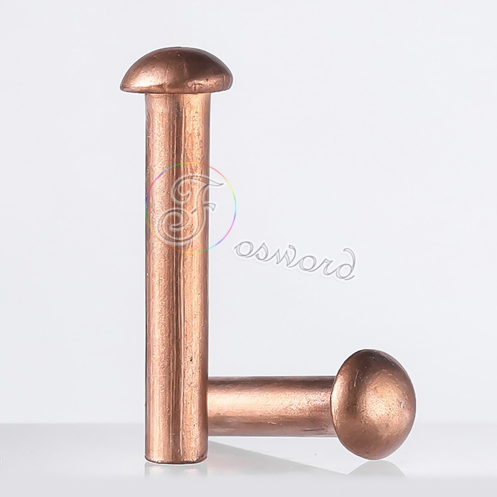 Dome Rivet Pure Copper Button Round Head Solid Rivets M2 M2.5 M3 M4 M5 M6 M3*4