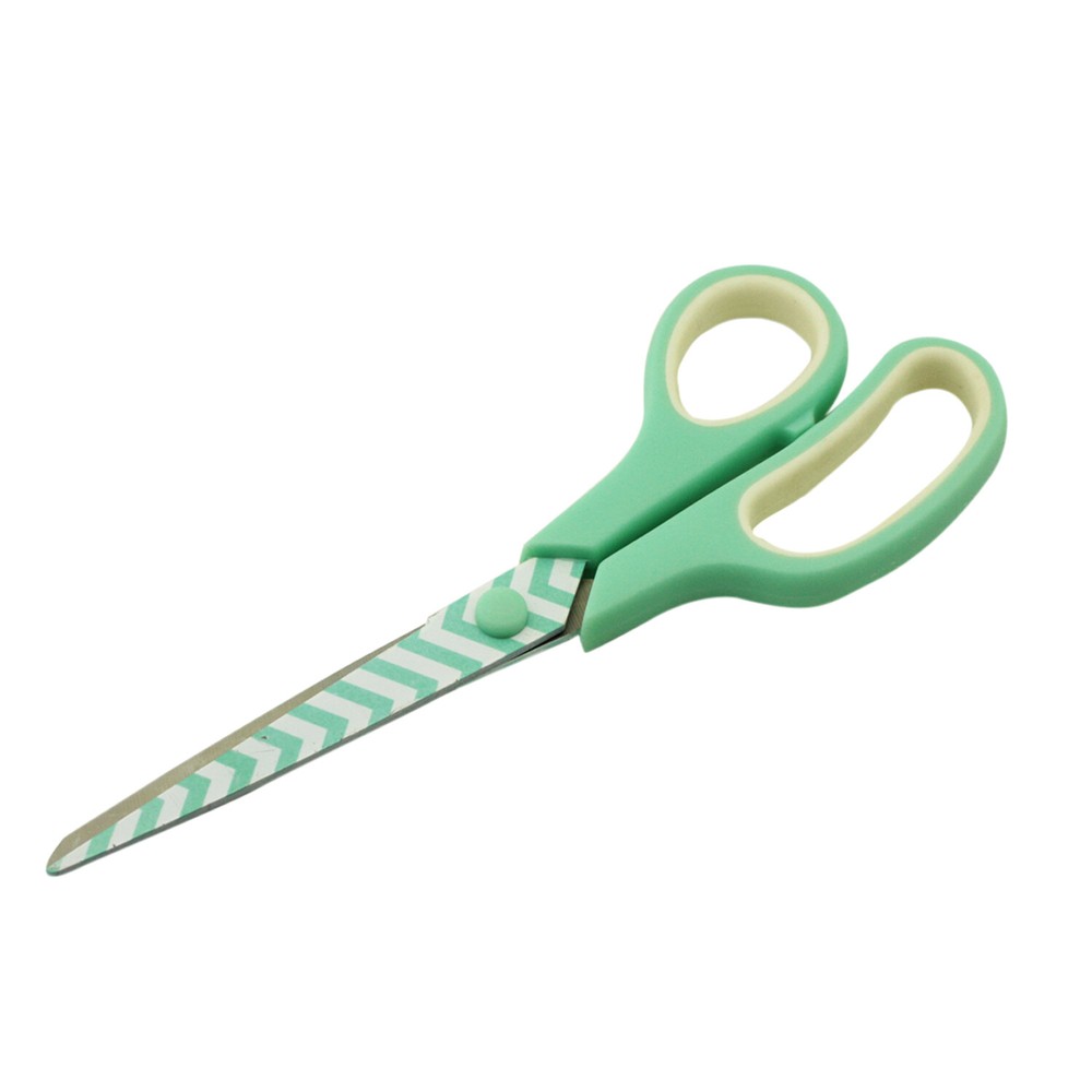 Mint Chevron 8-1/2" Soft-Grip Dressmaking Scissors