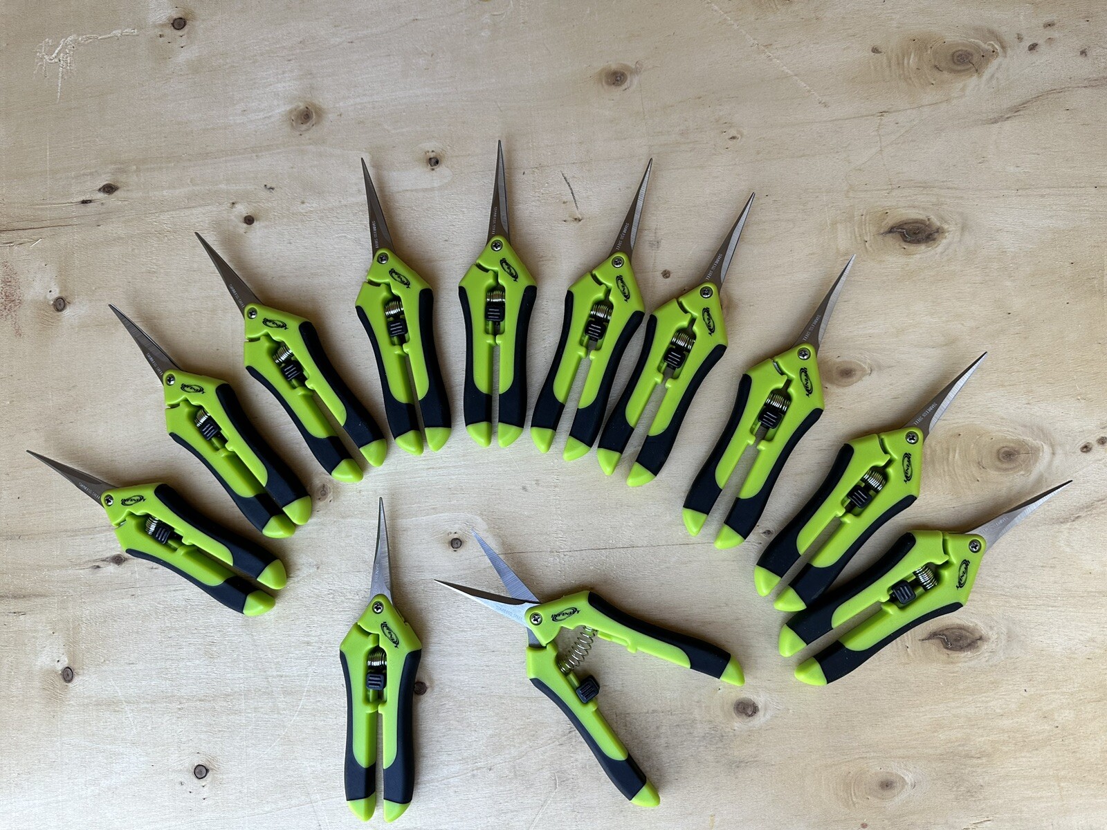 Lot 12 Curved Blade Trimming Scissor Hydroponic Leaf Bud Harvest Trim Shear