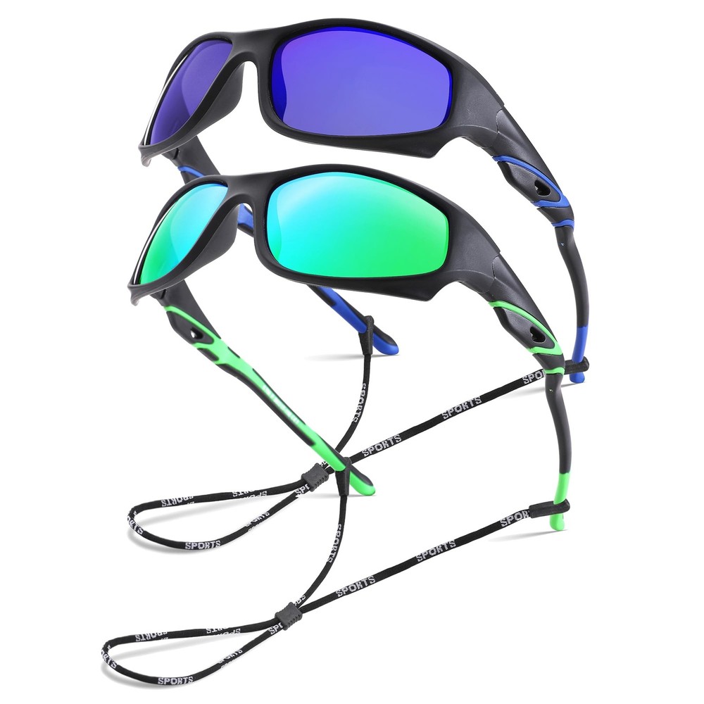 Medium, A1 Matte Black / Green Mirror + / Dark Blue