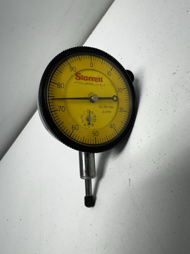 Starrett 25-481 Continuous Reading Dial Jeweled Indicator 0.01mm Resolution