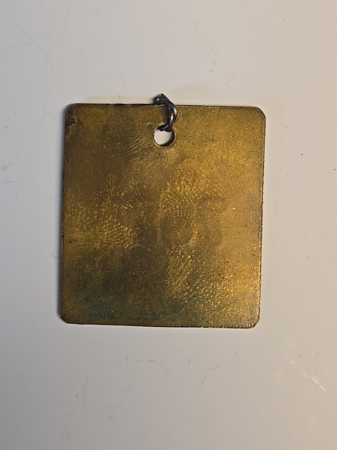 Vintage Brass Oil Burner Permit Tag M.F.D. 7526 Fire Dept Memorabilia Antique