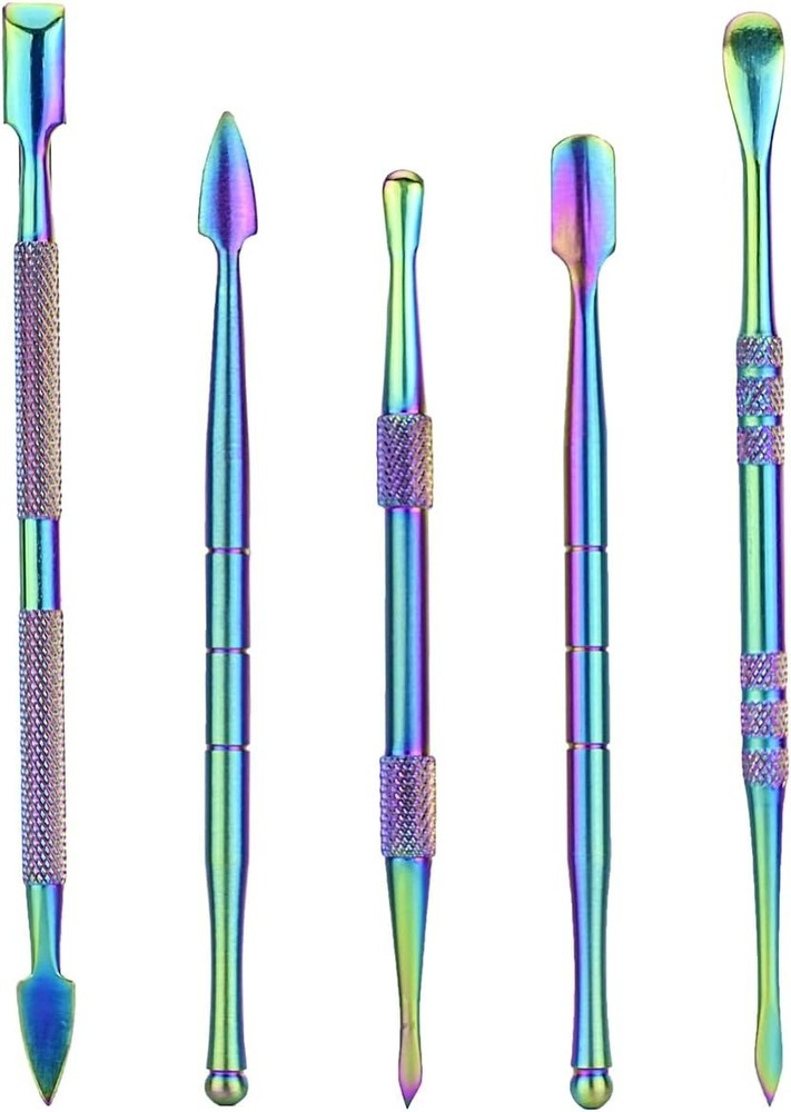 6-Piece Wax Carving Tool Set - Double-Sided Tools & Silicone Storage Jar