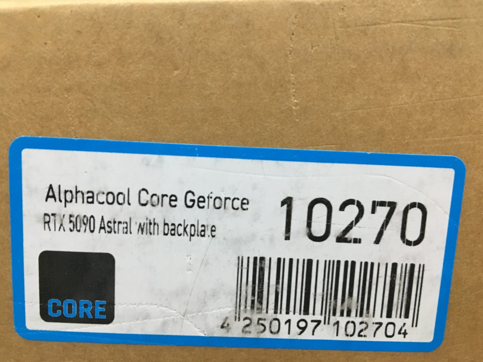 Brand New Alphacool Core Geforce RTX 5090 ROG Astral with backplate - 10270