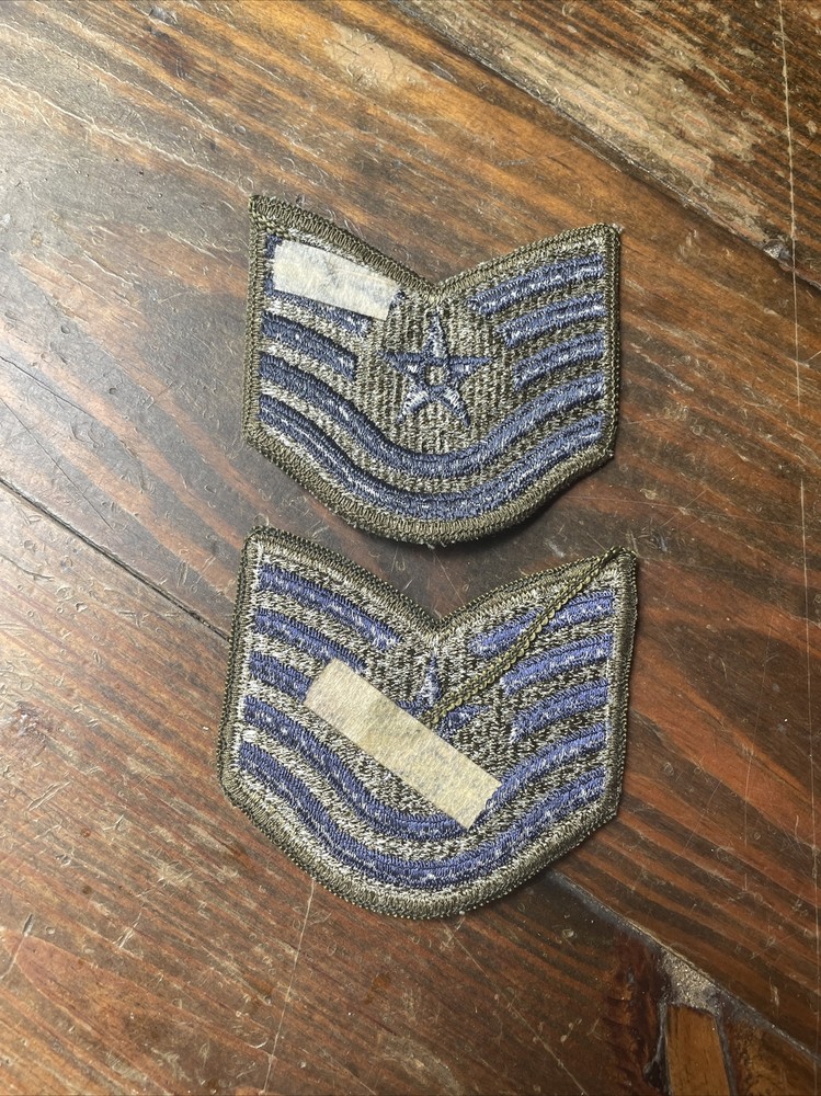2 USAF US Air Force Technical Sergeant Chevrons Stripes E6 Subdued Stripe Rank