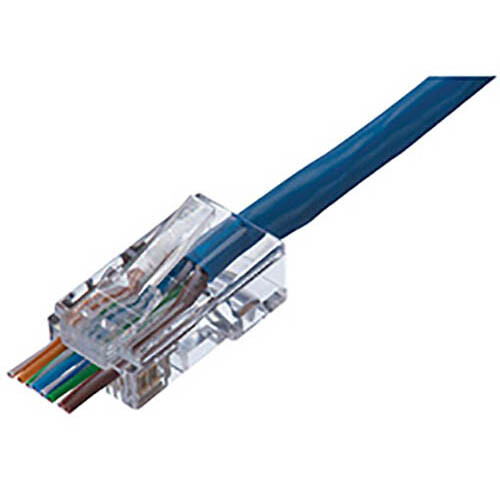 IDEAL Electrical 85-372 Cat5e Feed-Thru RJ45 Modular Plug, 100 Count