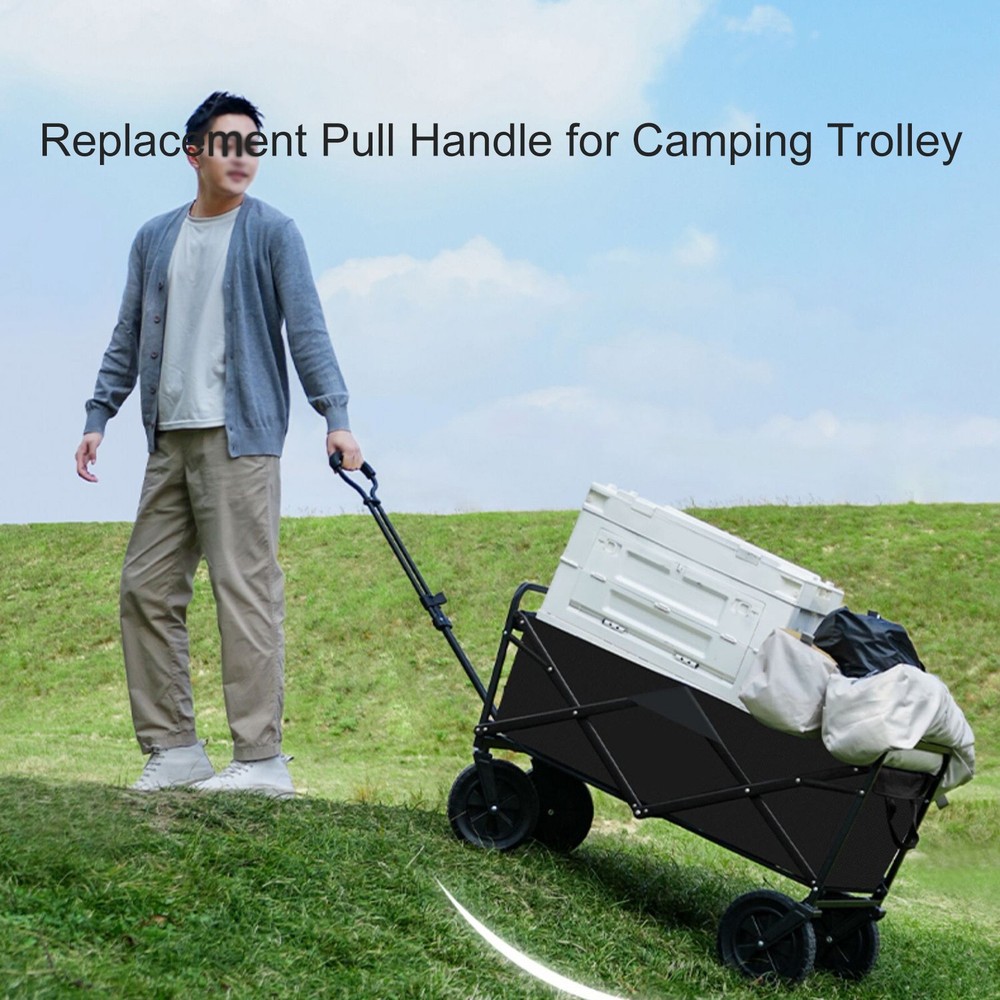 Wagon Cart Pull Handle,Spare Replacement Telescoping Rod For Camping Trolley New