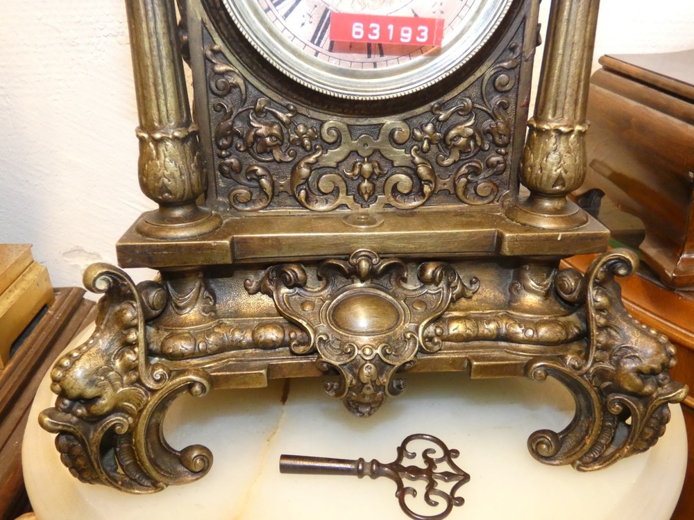 Lenzkirch 63193 Heavy Solid Bronze Mantel Clock 54cm 10kg