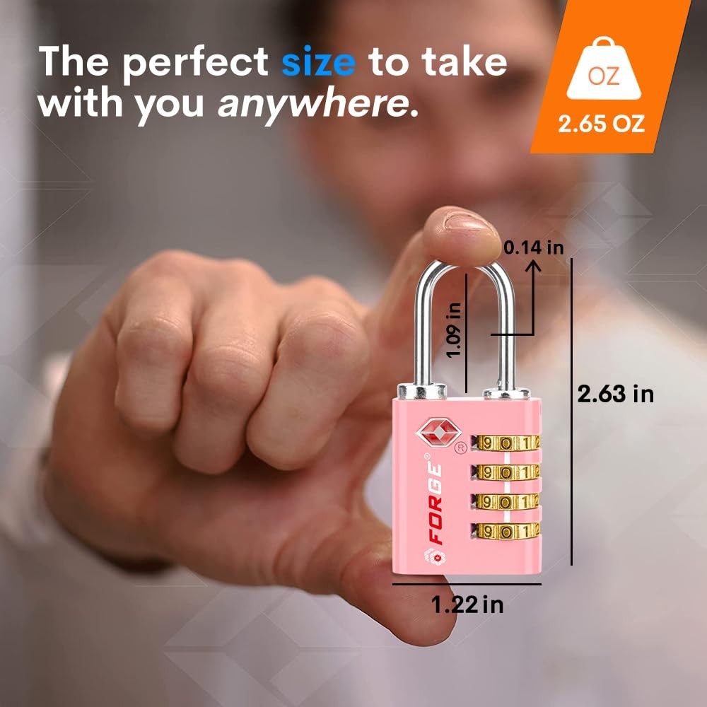 Dual-Opening: Key or Combination Access Lock, TSA Approved Locks for Luggage,...