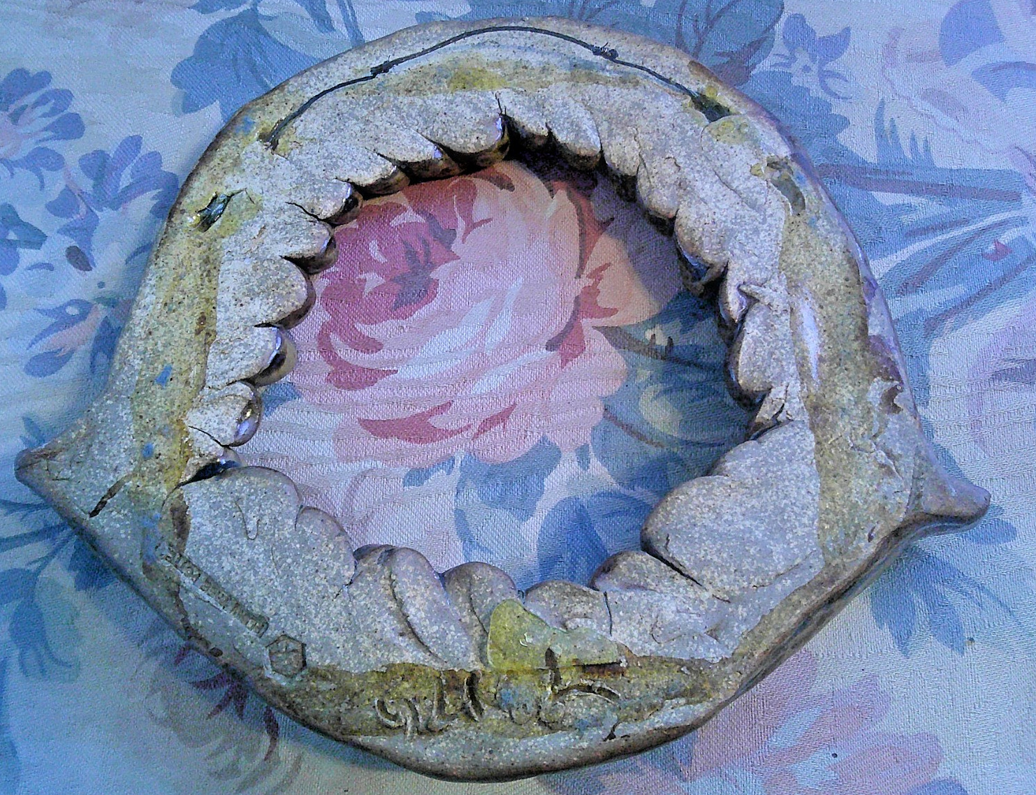 John Glick Plum Tree Pottery Mid Century Modern Hanging Wall Mirror