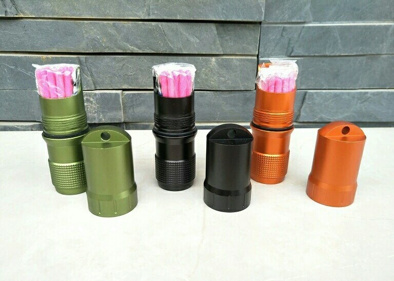 Survival Pill/Match Case Box Container Waterproof CNC Keychain Aluminum EDC BOB