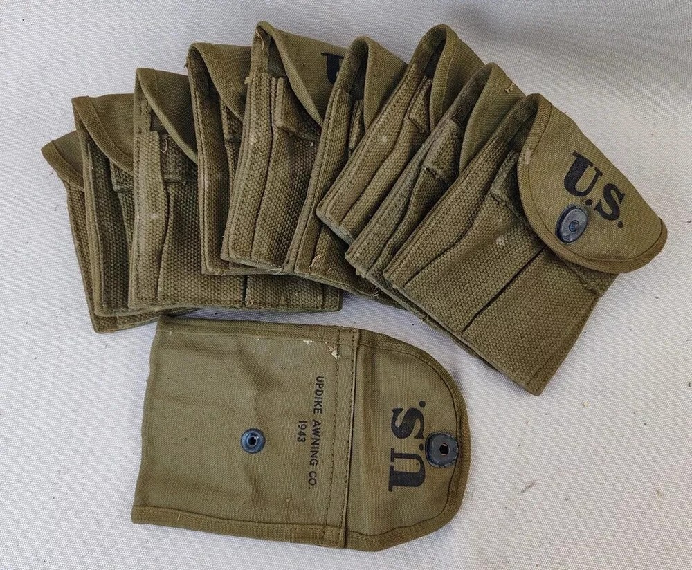 MILITARY ORIGINAL SURPLUS CHINESE ARMY US ARMY M2 CARBINE AMMO POUCH 10PCS LOT