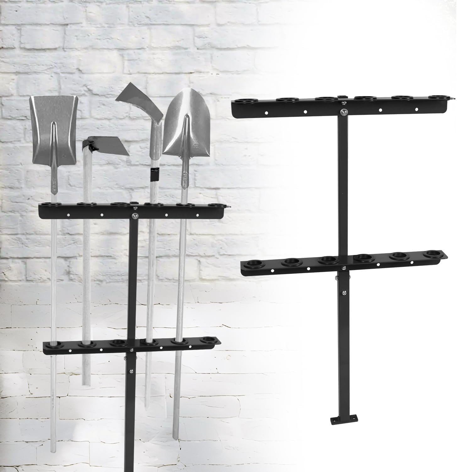 Soundforge Vertical Landscape Hand Tool Rack for Truck Trailers, Garage