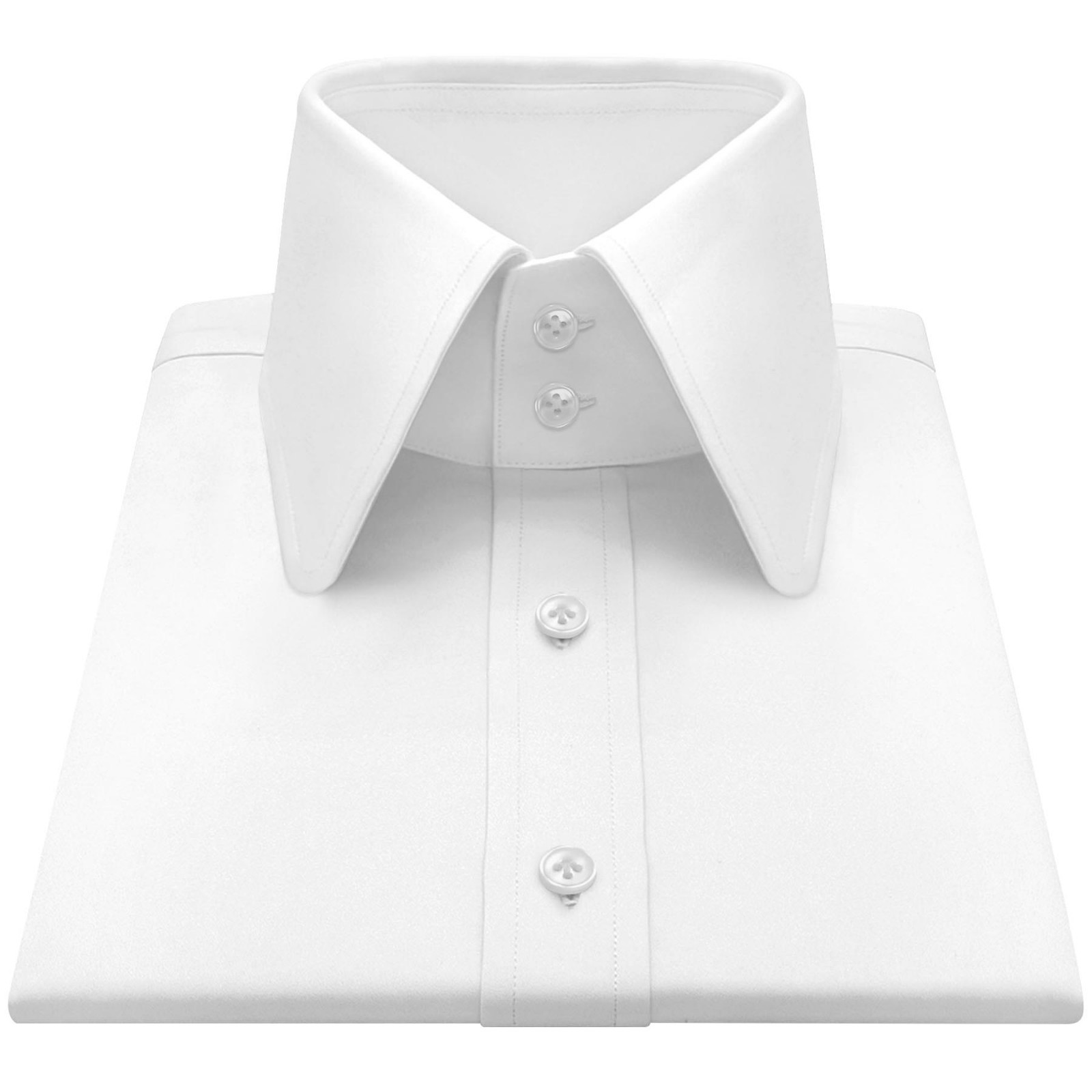 Men's 1930s Goodfellas Style White Vintage Round Collar Shirt