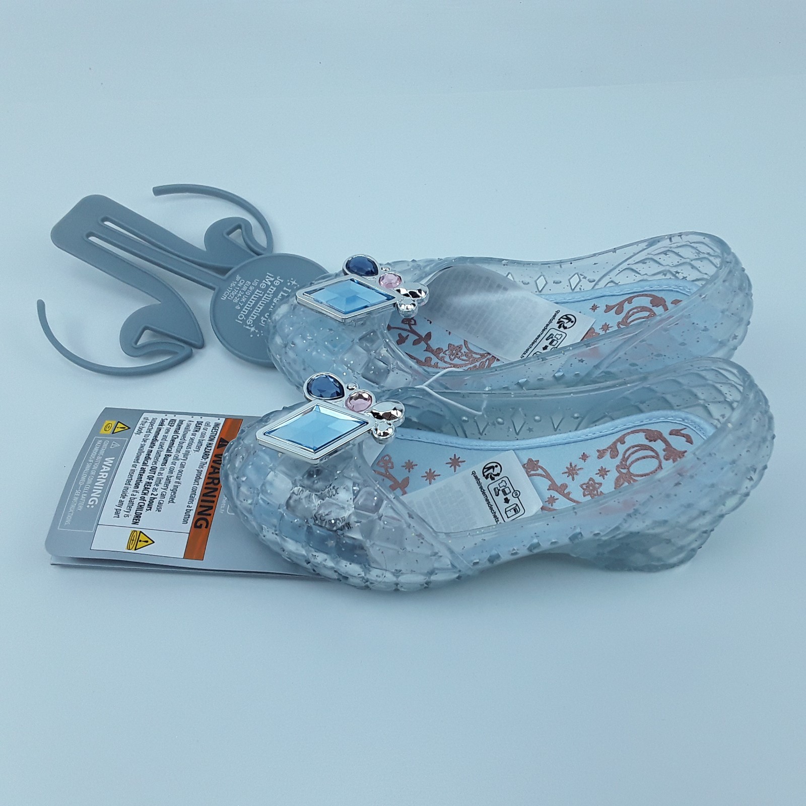 Disney Cinderella Light-Up Costume Footwear Size 9/10 Youth Faceted Gem Age 3+