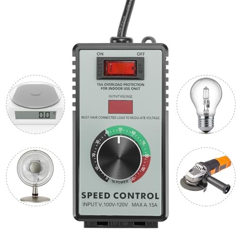 AC Motor Speed Controller,120V 15A 4000W Fan Speed Variable Speed Controller