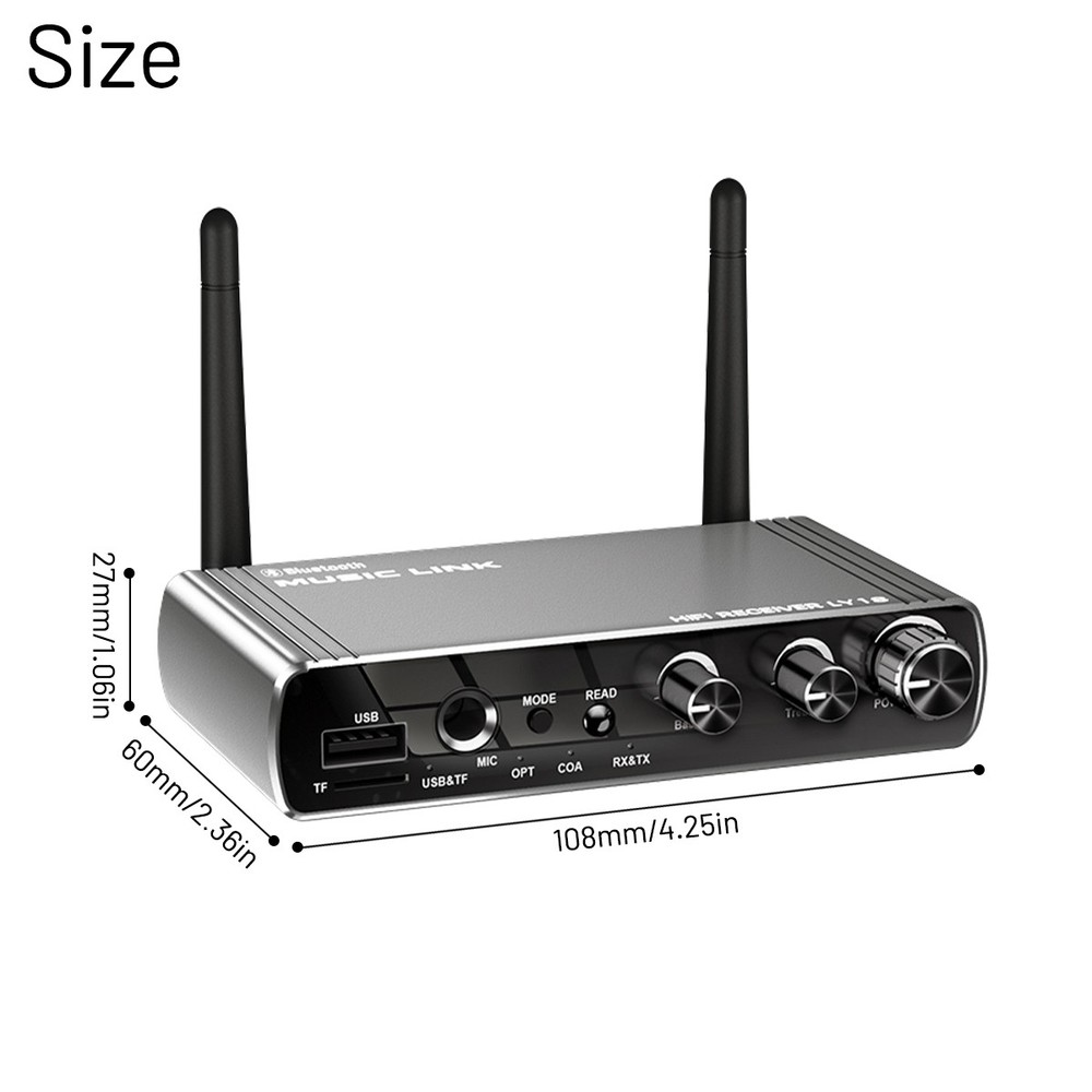 Bluetooth 5.4 Audio Transmitter Receiver Optical Coaxial Plug-Play For TV/PC/PS4