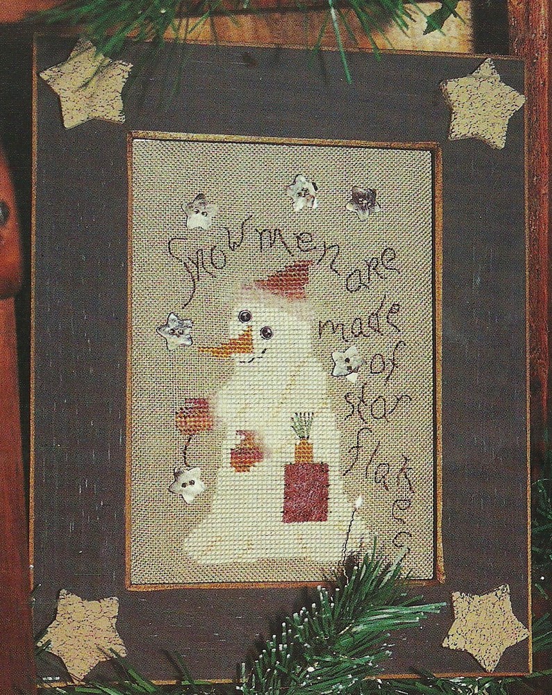 Homespun Elegance Plain & Fancy Collection "Star Flakes Snowman" Pattern