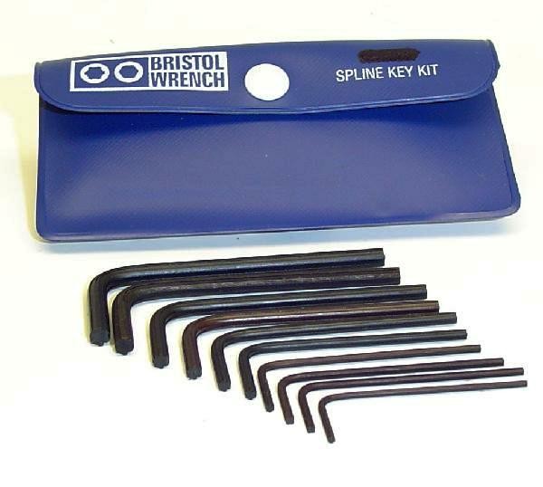 USA MADE 9 PIECE BRISTOL WRENCH SET FOR COLLINS & HALLICRAFTERS KNOBS & SHAFTS