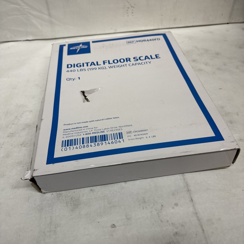 Medline Digital Step-On Bathroom Scale 440lb MDR440FD