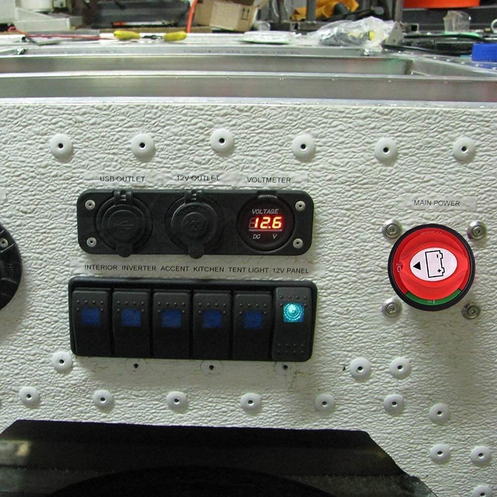 12V Battery Disconnect Rotary Switch Cut On/Off Set for Car RV SUV Marine Boat