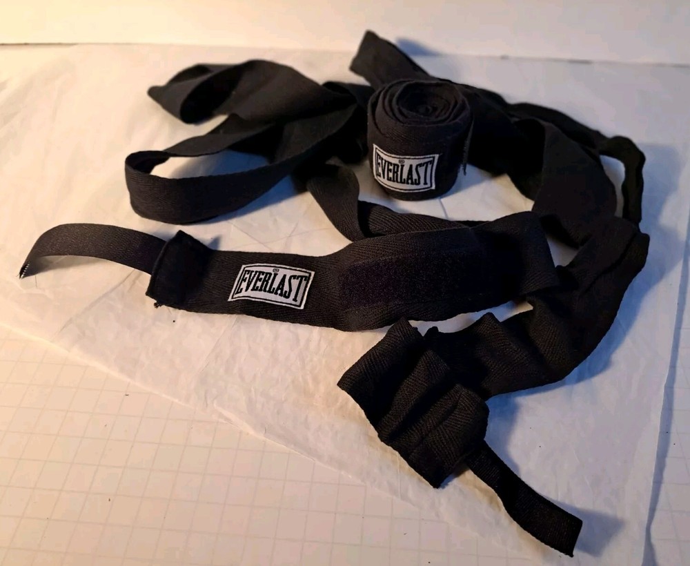 Everlast Boxing Glove Hand Wraps Solid Black