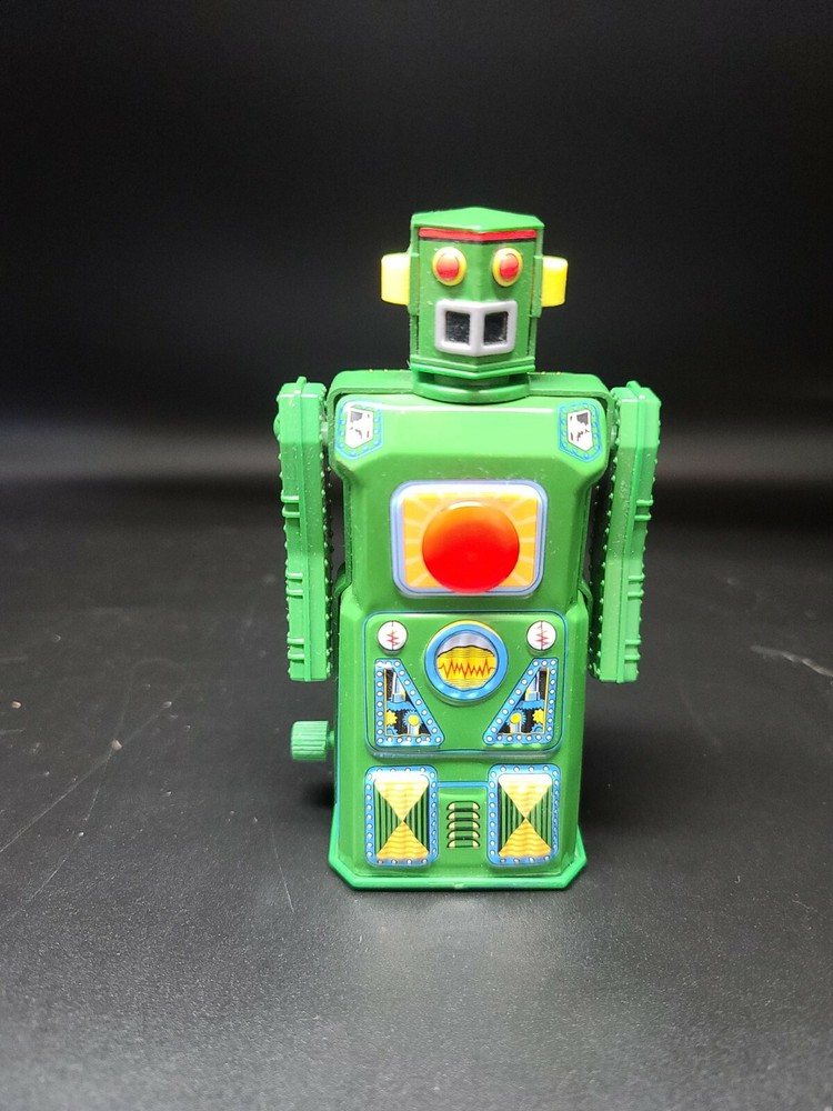 Masudaya 1997 Machine Man Tin Wind Up Robot 5"
