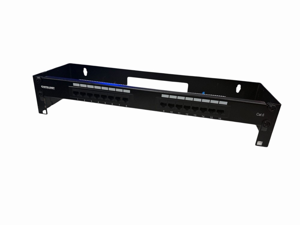 Cable Matters Cat6 16Port Patch Panel 1U 19" Rack+Wall Mount Patch Panel Bracket