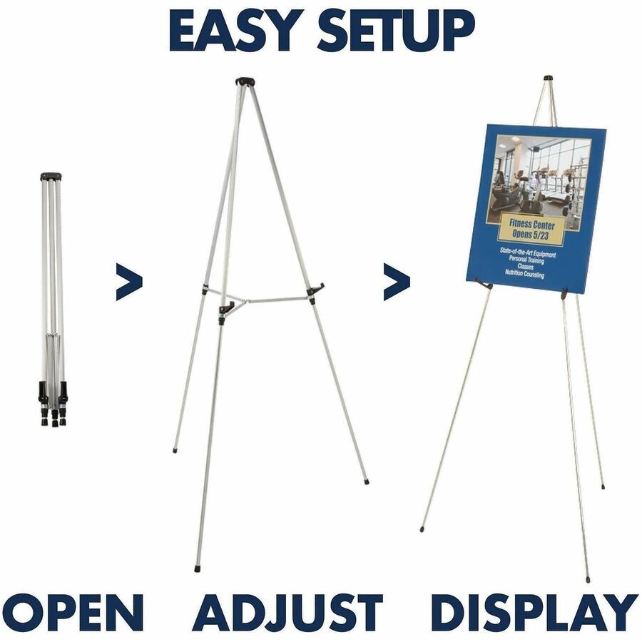 Quartet 50e Lightweight Easel Stand - Aluminum - Silver
