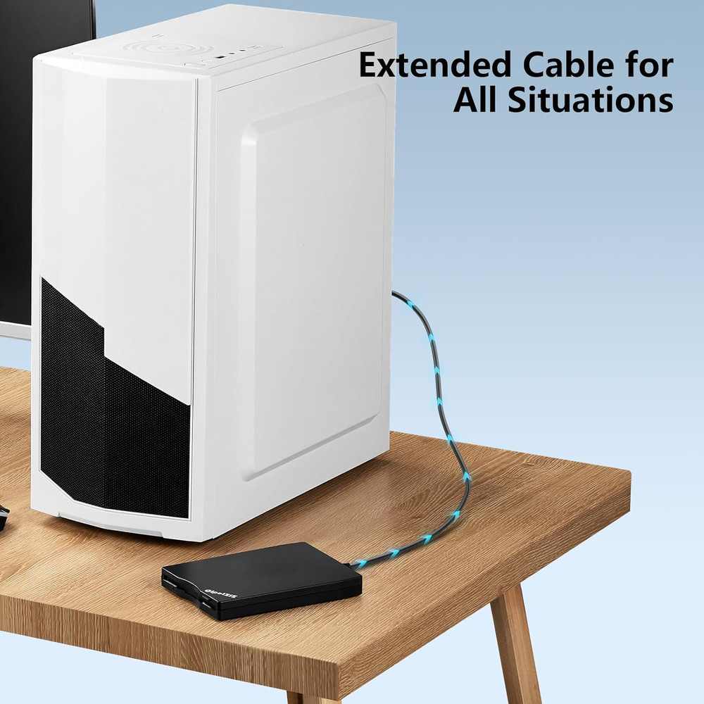 Floppy Disk Reader 3.5 Inch External USB A&C Floppy Disc Drive 3 1/2 Floppy Disk