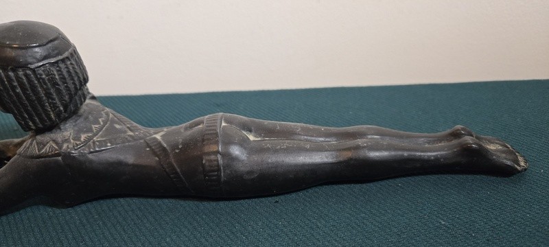 Collectible Vintage Figural Egyptian Revival Women Metal Incense Burner