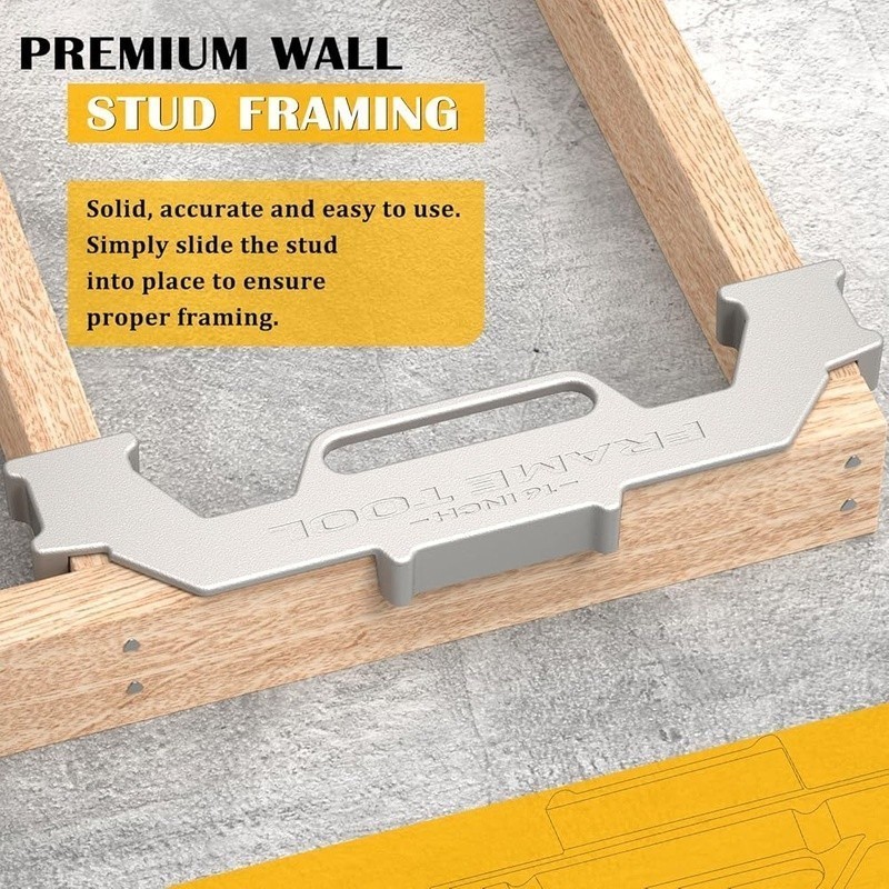Premium Wall Stud Framing Tool Solid Aluminum Easy to Use Time Saver Jig