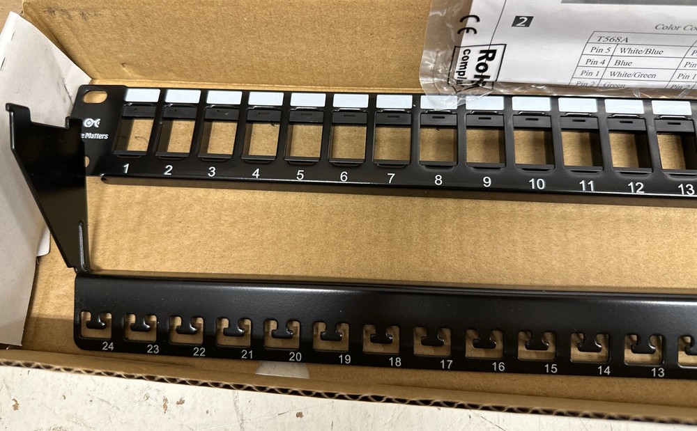 Cable Matters 24-Port Blank Patch Panel Rackmount or Wall Mount Cat 6