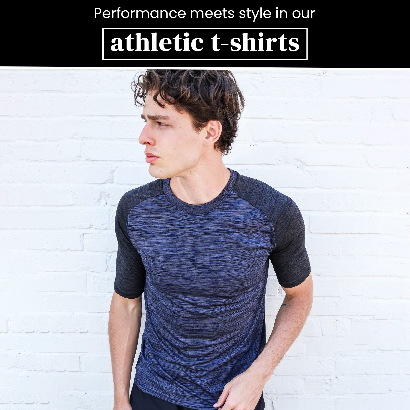[5 Pack] Mens Active Athletic T Shirts Gym Running Workout Dry-Fit Crew Neck Top