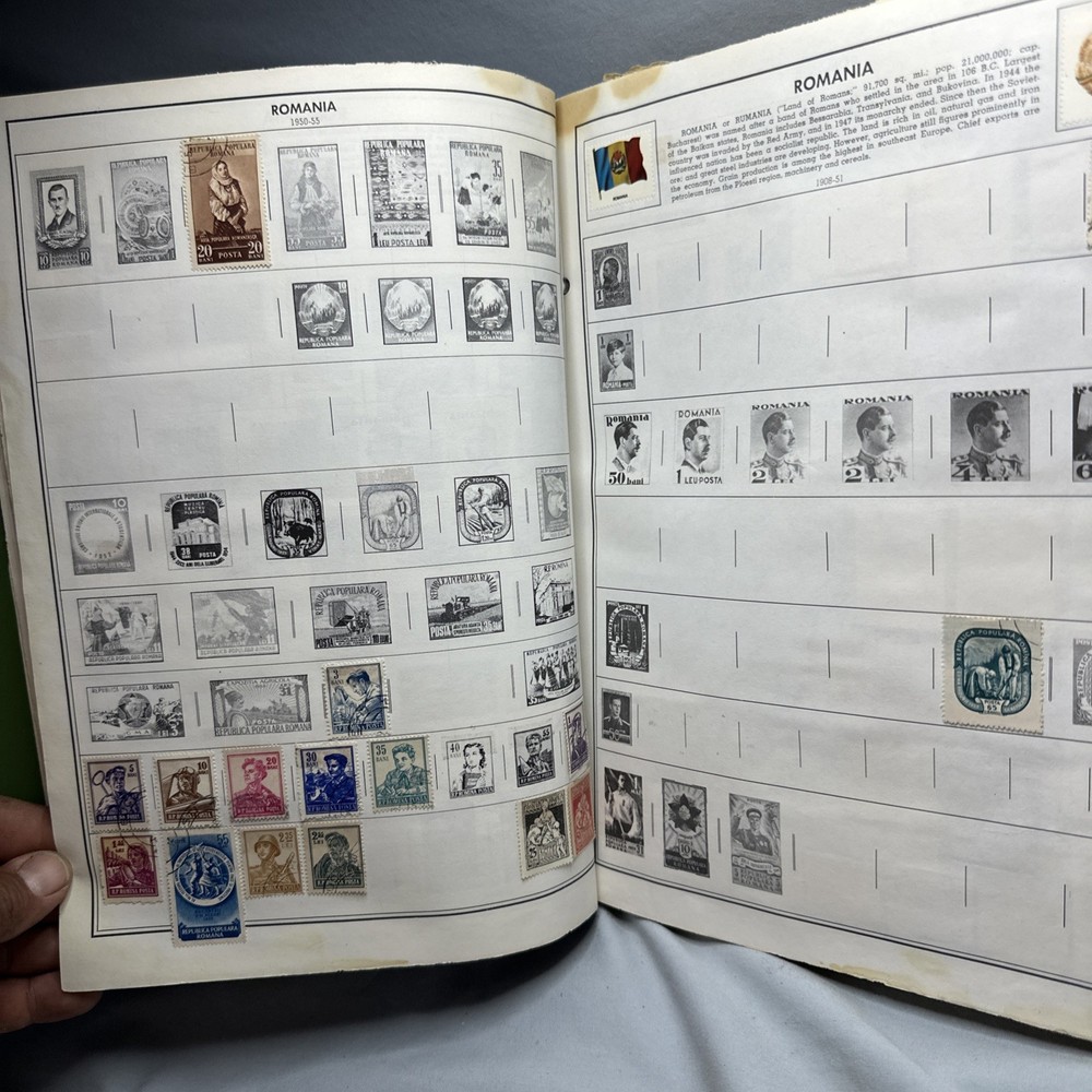 Whitman stamp album 1966 World A Bunch Of Stamps From Around The World!