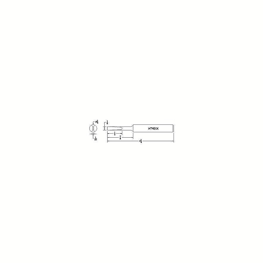 Hexacon HT451X Soldering Tip – .250 Turned Down Full Chisel  NEW